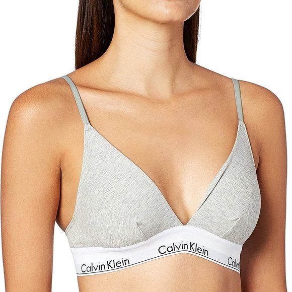 Calvin Klein Cotton Bralette BUNDLE | Gray and Black | Womens Size M - Picture 1 of 8